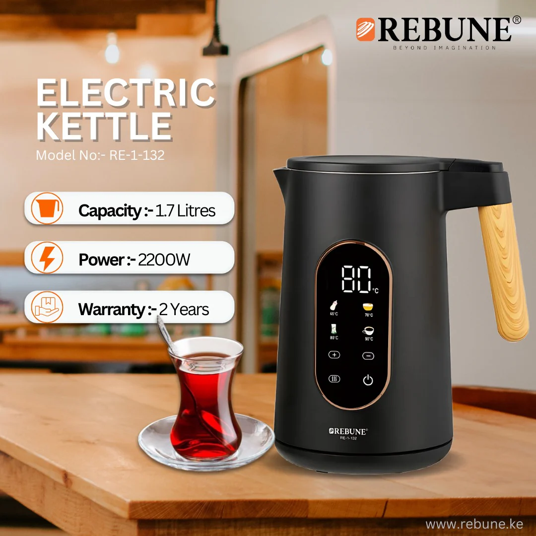 Rebune 1.7L Double layer Cold touch smart digital electric kettle with keep warm temperature electronic control Tea milk coffee - Image 2