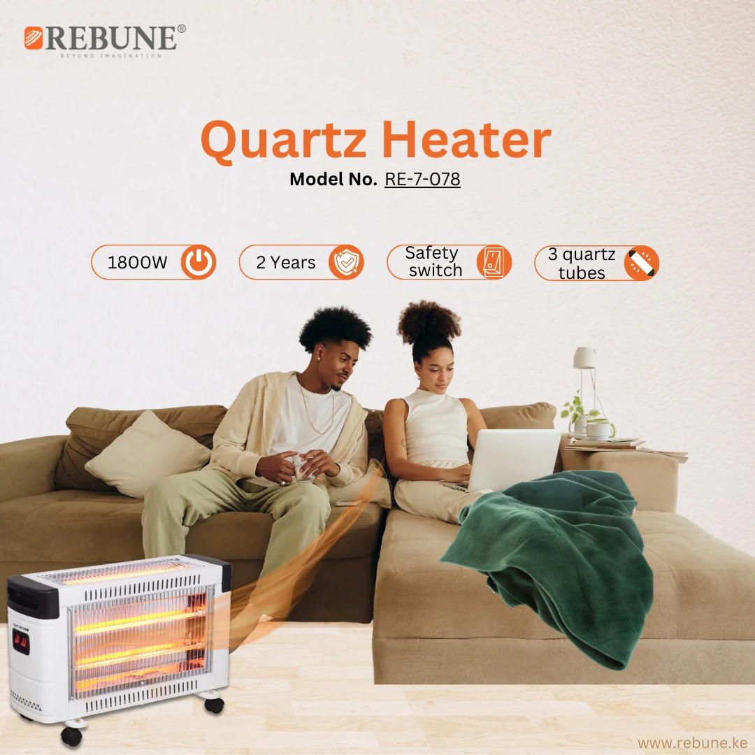 Rebune Quartz Heat With 4 Heat Settings With Safety Switch - 1800W - Image 2