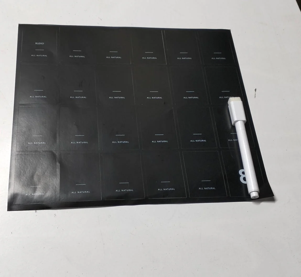Rectangular Black spice labels 
24pcs plus pen - Image 2