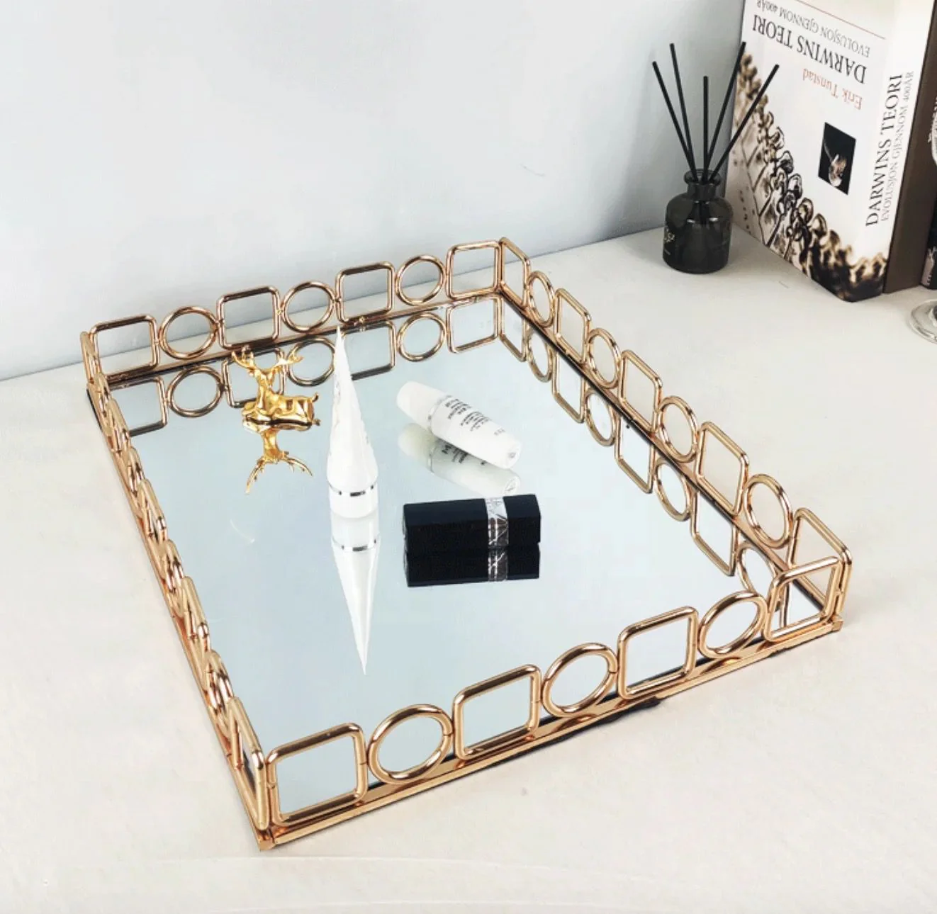 Rectangular European Style Decor Vanity Tray - Image 4