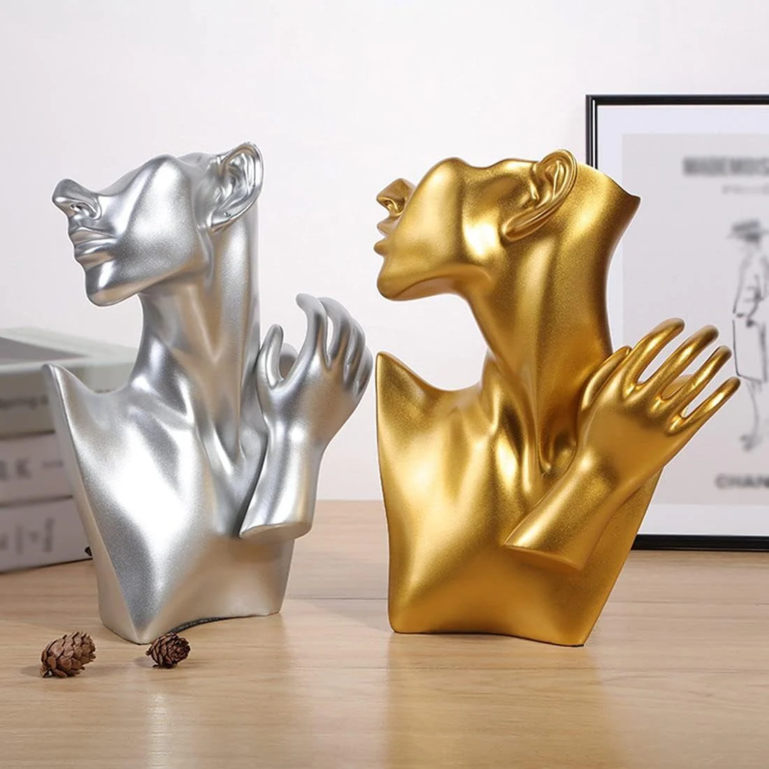 Resin Statue Character Sculpture Jewelry Stand Earrings Necklace Display Stand Room Decoration - Image 13