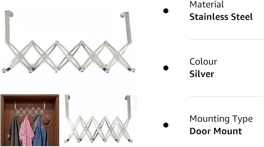 Retracting Behind the door 6 hook hanger - Image 3