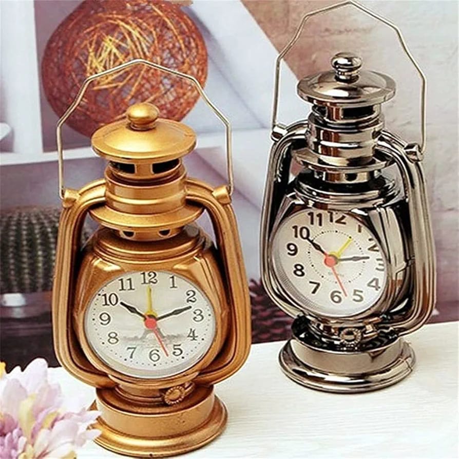 Retro Lamp Alarm Clock with Pen holder - Image 2