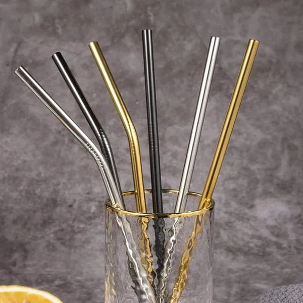 Reusable Metal Straws Set - Image 2