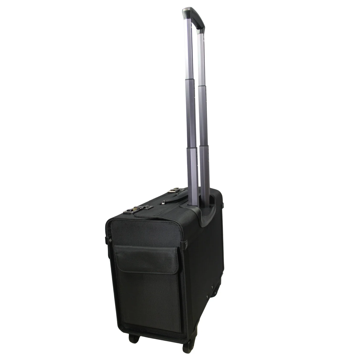 Rolling 17” Laptop Briefcase with Wheels Pilot Attache Legal Case (Black) - Image 3