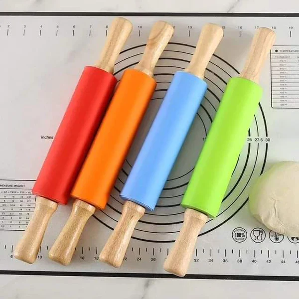 Silicone Rolling Pin & Dough Maker – Non-Stick Baking & Pastry Roller - Image 2