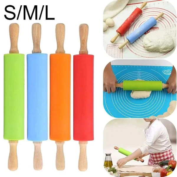 Silicone Rolling Pin & Dough Maker – Non-Stick Baking & Pastry Roller - Image 4