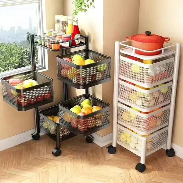 Rotating Multifunctional Storage Rack with wheels - Image 4