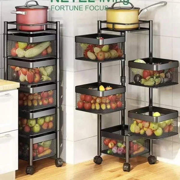 Rotating Multifunctional Storage Rack with wheels - Image 5