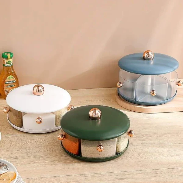 Rotating Seasoning 5 Grid Storage Box - Image 5