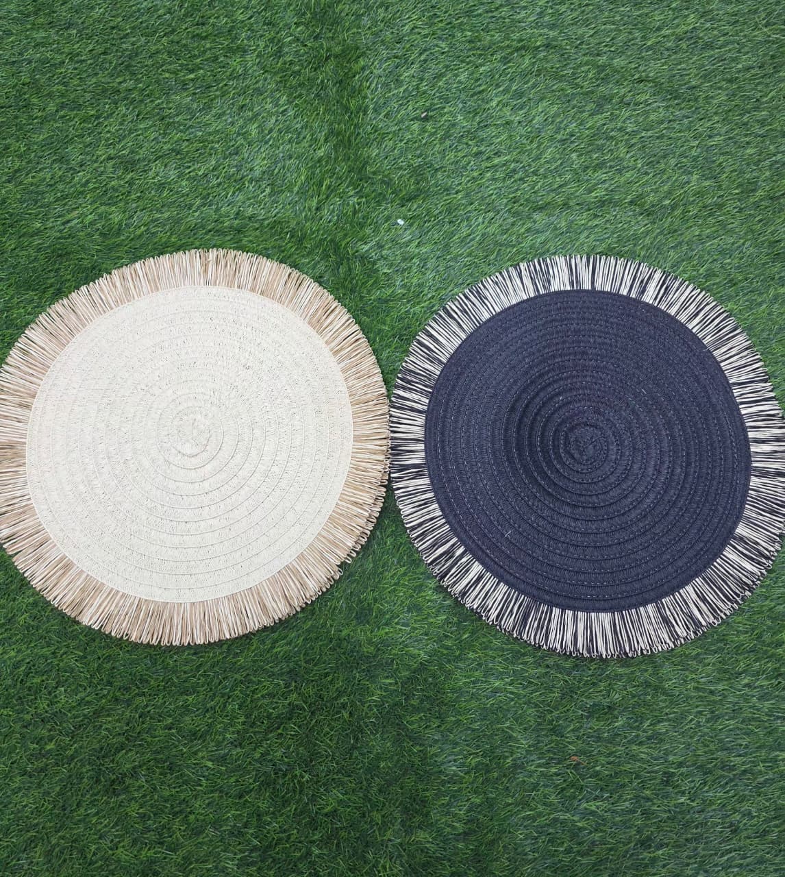 Round Braided Table Mats 38cm Heat Resistant Placemats for Dining Table Set of 6 - Image 5