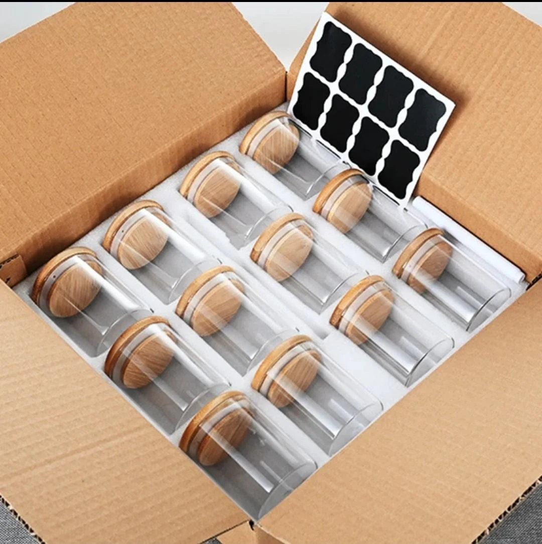 12-Piece Round Glass Spice Jars Set with Bamboo Lids – Kitchen Spice Storage & Organisation Set - Image 5