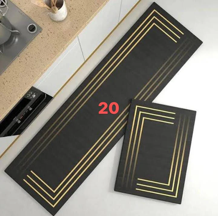 Rubber Bottom Kitchen Floor Mats Non Slip 2pcs Runner Rug Carpets for Kitchen Floor, Sink - Image 10