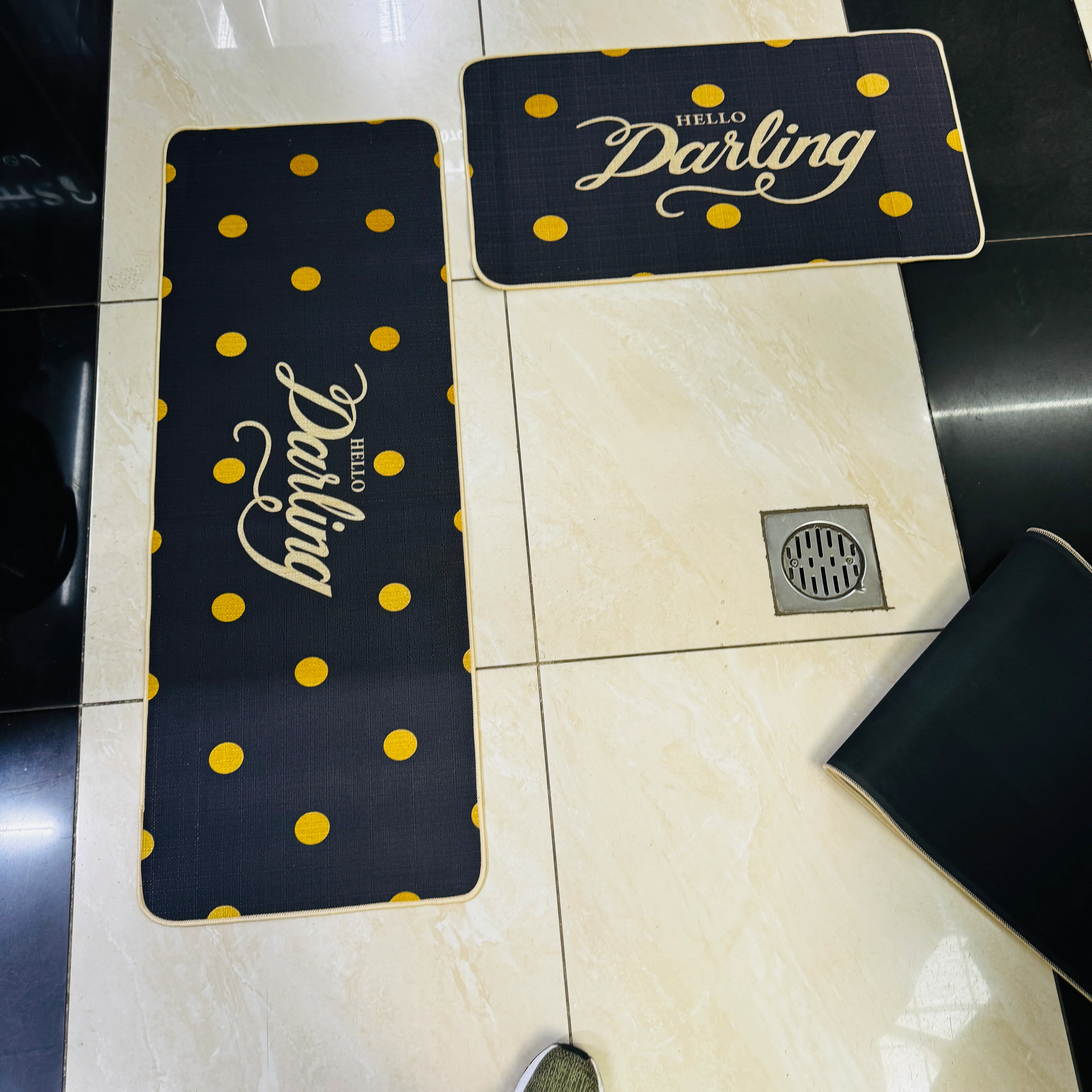 Rubber Bottom Kitchen Floor Mats Non Slip 2pcs Runner Rug Carpets for Kitchen Floor, Sink - Image 4