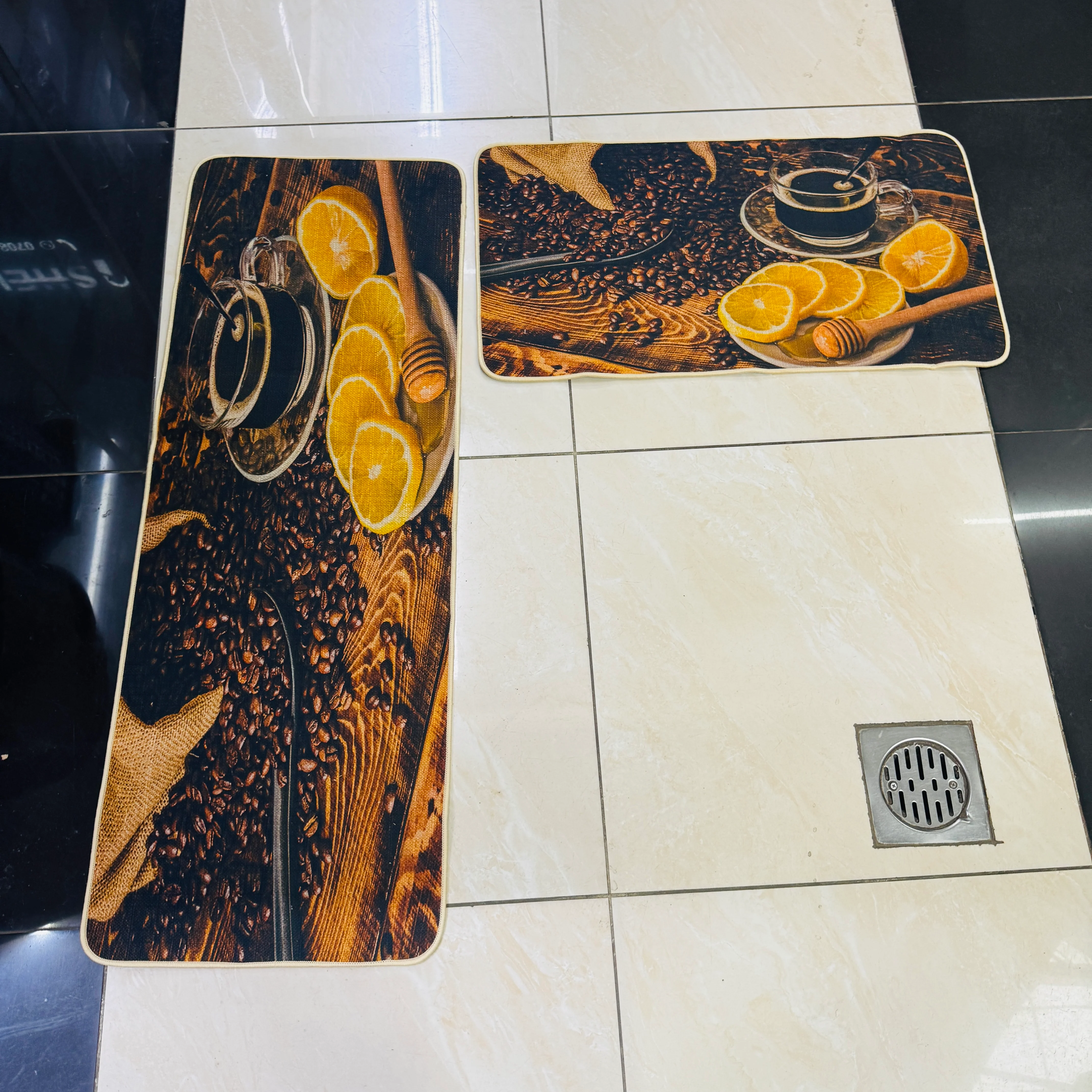 Rubber Bottom Kitchen Floor Mats Non Slip 2pcs Runner Rug Carpets for Kitchen Floor, Sink - Image 5