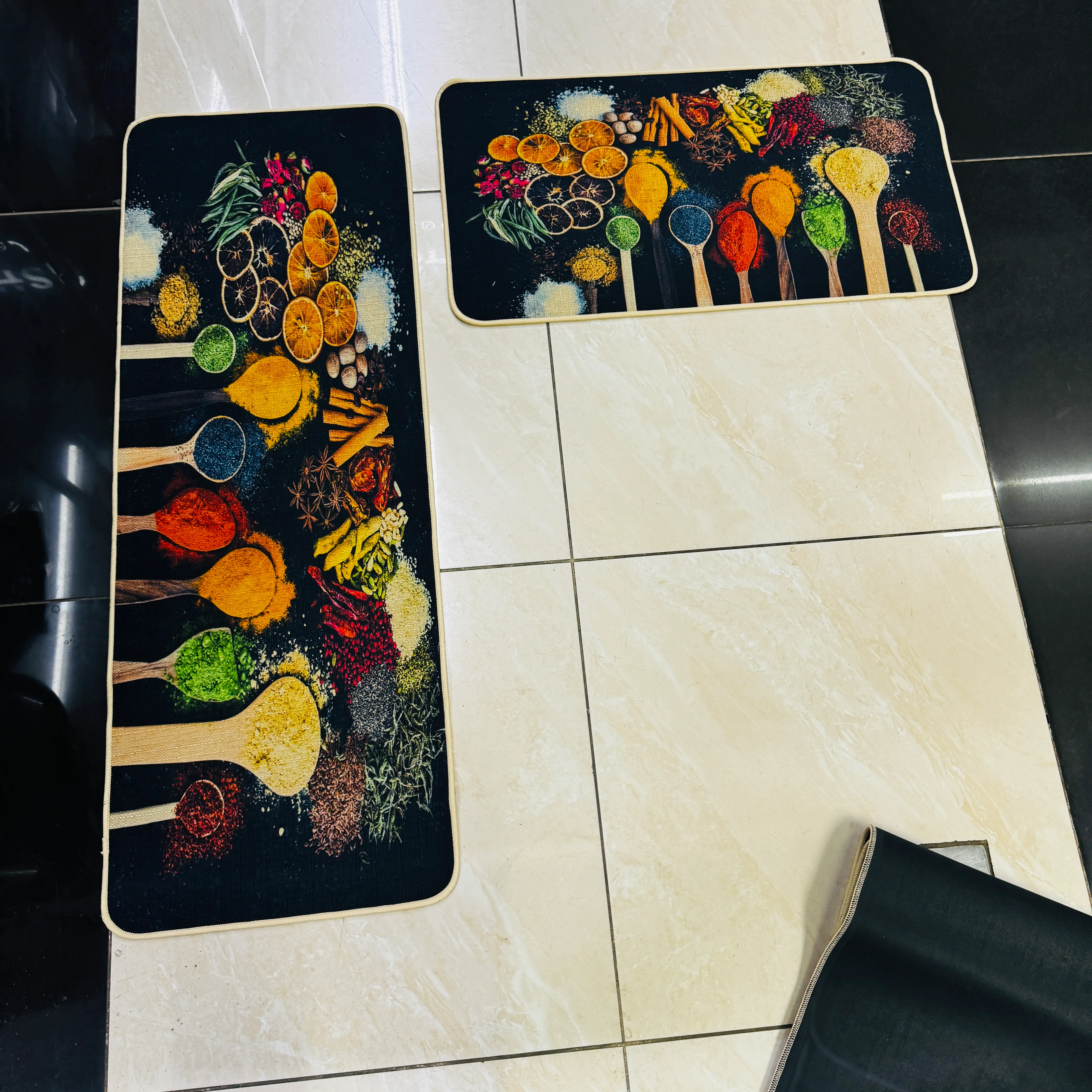 Rubber Bottom Kitchen Floor Mats Non Slip 2pcs Runner Rug Carpets for Kitchen Floor, Sink - Image 7