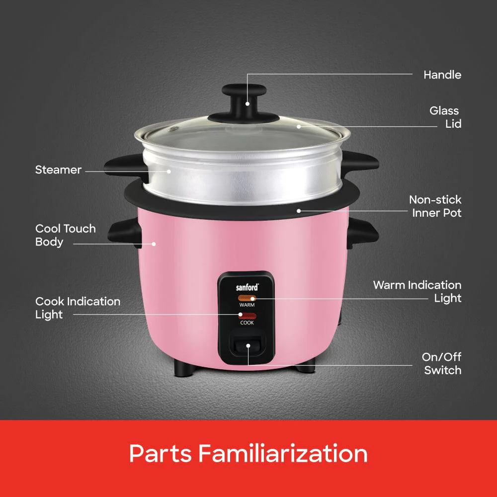 Sanford 1.0L Electric Rice Cooker With Steamer - Image 7