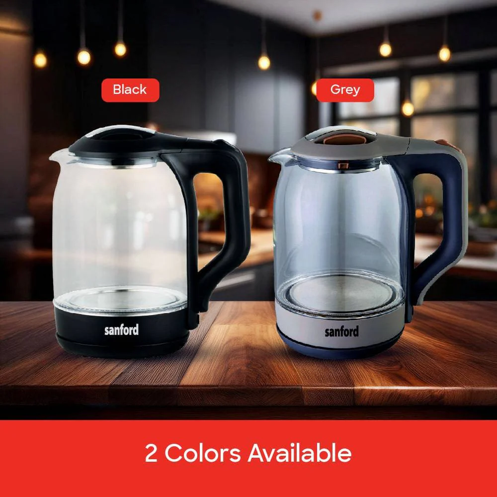 Sanford 1.8L Electric Glass Kettle with Auto Shut-Off and Indicator Light - Image 3
