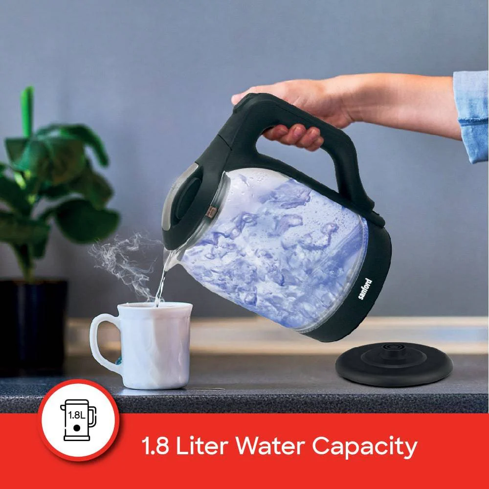 Sanford 1.8L Electric Glass Kettle with Auto Shut-Off and Indicator Light - Image 5