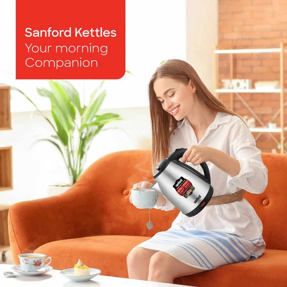 Sanford 1.8L Electric Kettle (1500W) – Stainless Steel Fast Boil - Image 2