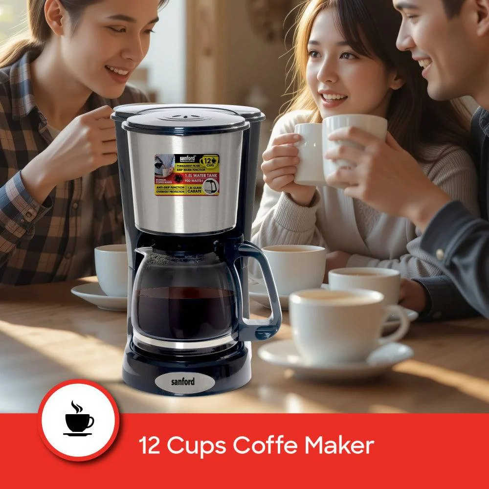 Sanford 12-Cup Coffee Maker with Thermostat Control and Keep Warm Function - Image 3