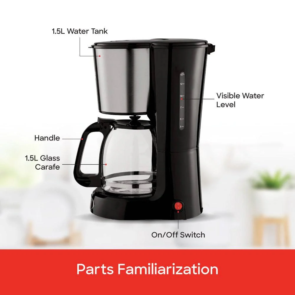 Sanford 12-Cup Coffee Maker with Thermostat Control and Keep Warm Function - Image 6