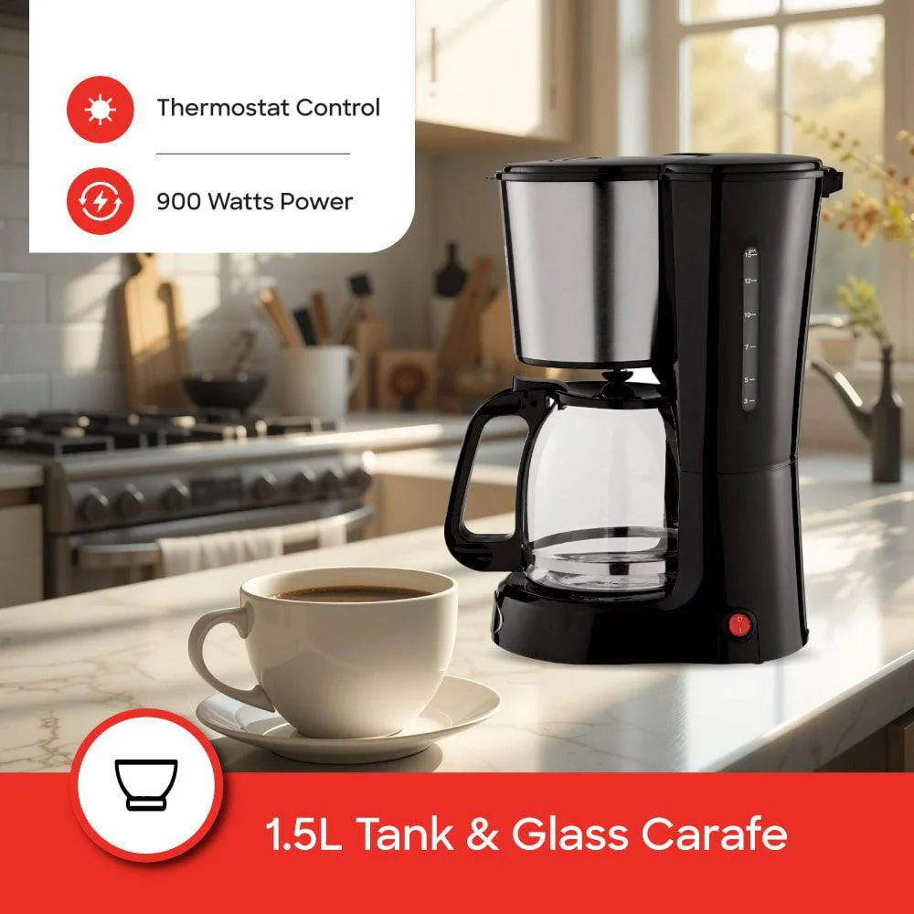 Sanford 12-Cup Coffee Maker with Thermostat Control and Keep Warm Function - Image 7