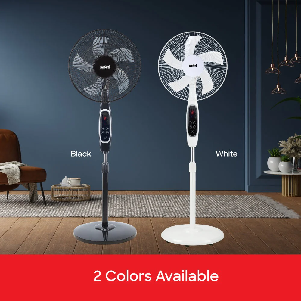 Sanford 18-Inch Stand Fan | 60W Heavy-Duty Motor | LED Display & Remote | 3-Speed | 7-Hour Timer - Image 5