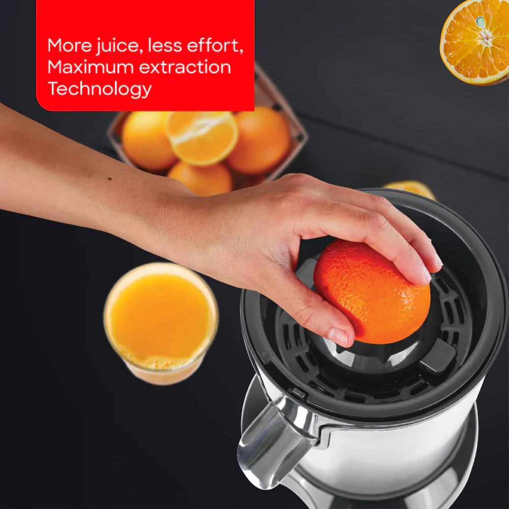 Sanford 2-in-1 Citrus Juicer with Adjustable Pulp Filter and Stainless Steel Housing - Image 2
