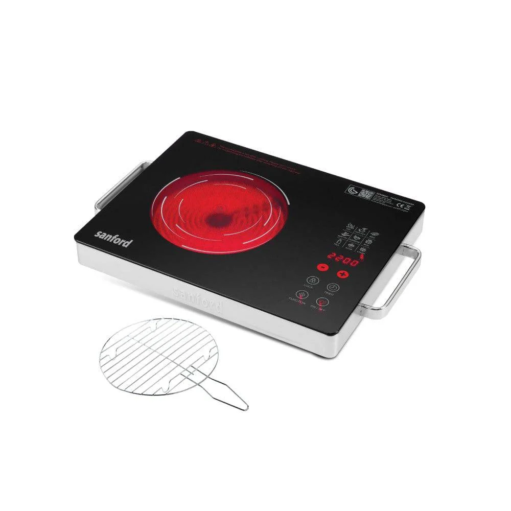 Sanford 2 in 1 Single Burner Infrared Cooker 2200W with BBQ Grill and Timer - Image 4