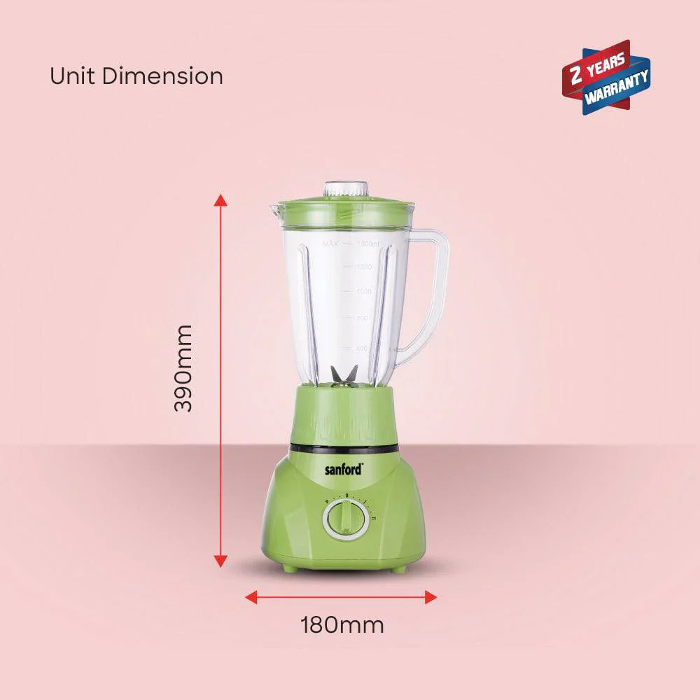 Sanford 3-in-1 Blender, Mincer & Mill | 1600ml Jar | 400W Motor | 2-Speed Control | Stainless Steel Blades - Image 5