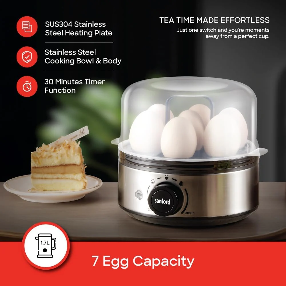 Sanford 400W Electric Egg Boiler (7 Eggs) – Timer & Auto Shut-Off - Image 5