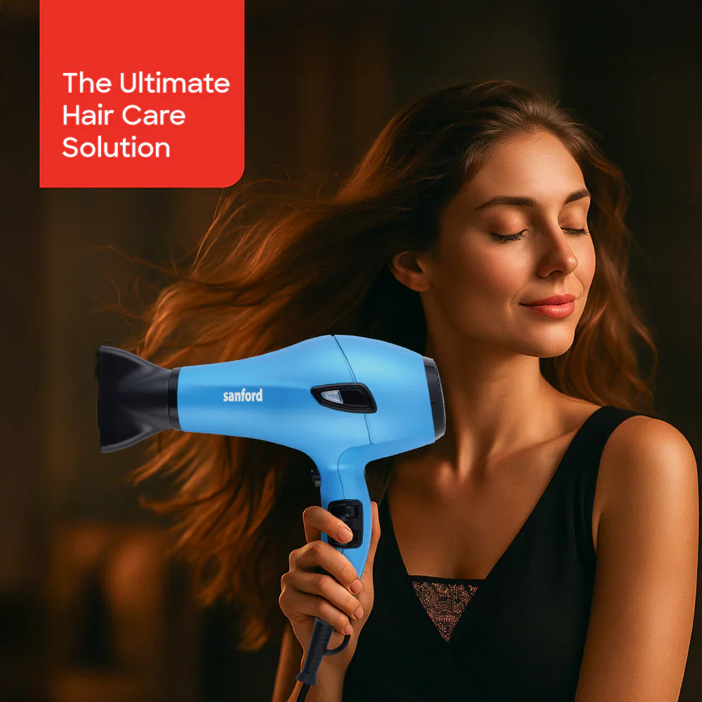 Sanford 5-in-1 Hair Styling Set – 2200W Hair Dryer, Straightener & Curler with Ceramic Plates and Cool Shot - Image 2