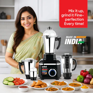 Sanford 5-in-1 Mixer Grinder | 1200W | 3 Stainless Steel Jars + Juicer Jar | ABS Body | 3 Speed Control | Overload Protectio - Image 3
