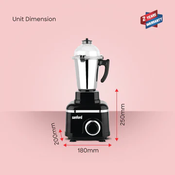 Sanford 5-in-1 Mixer Grinder | 1200W | 3 Stainless Steel Jars + Juicer Jar | ABS Body | 3 Speed Control | Overload Protectio - Image 7