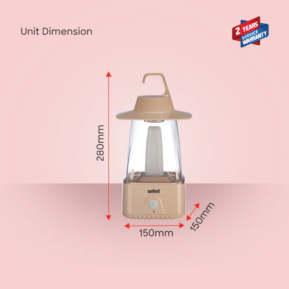 Sanford 8W Rechargeable LED Lantern with 3 Modes and 65-Hour Runtime | 40 SMD LEDs | 6V 5500mAh Battery - Image 6
