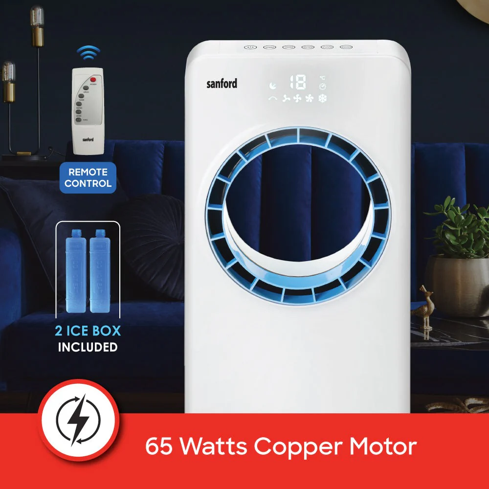 Sanford Bladeless Air Cooler 3.5L Tank 4 Wind Modes 70° Oscillation Remote Control 2 Year Warranty - Image 4