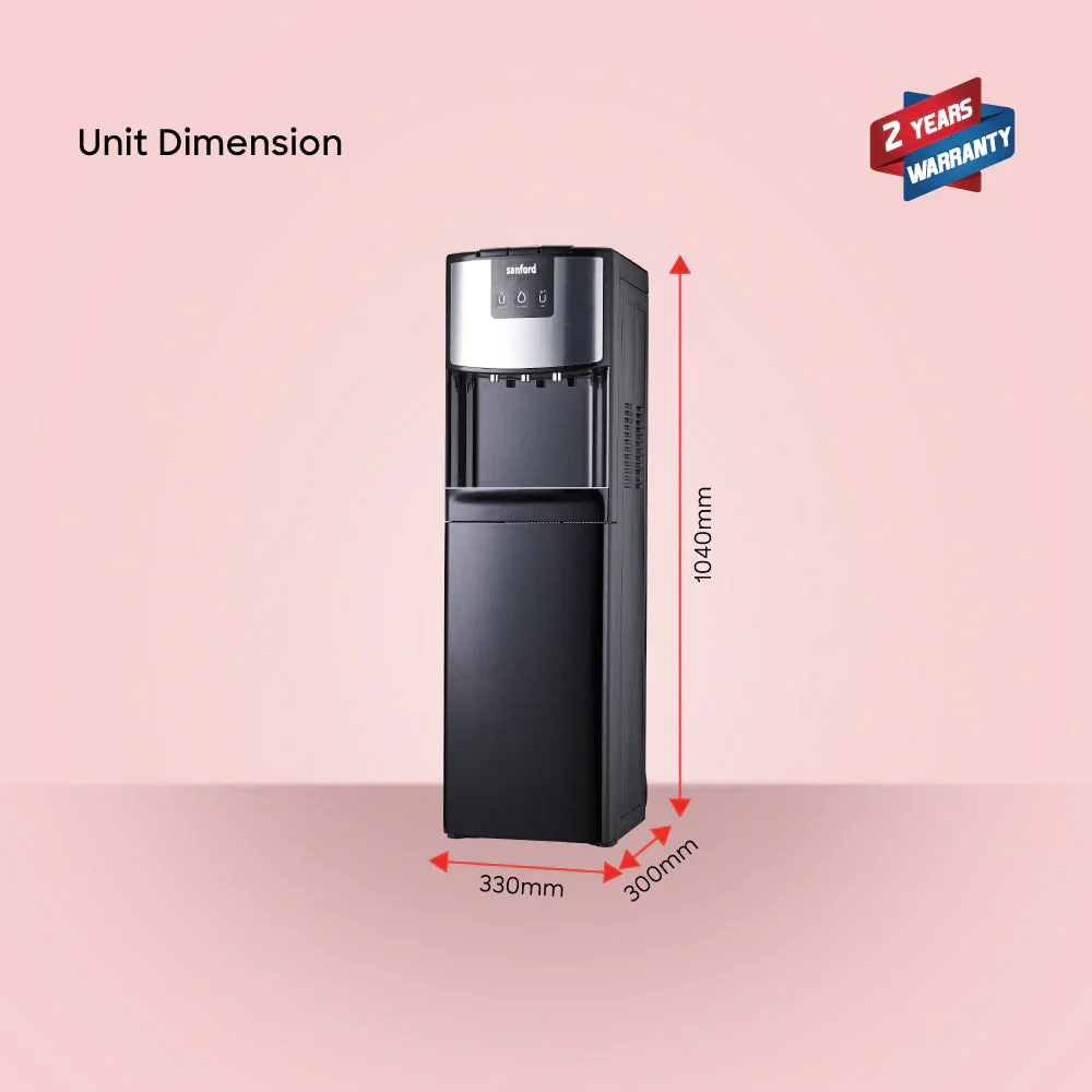 Sanford Bottom Load Hot, Cold & Normal Water Dispenser | #304 Stainless Steel Tank | Compressor Cooling | 520W Power - Image 6