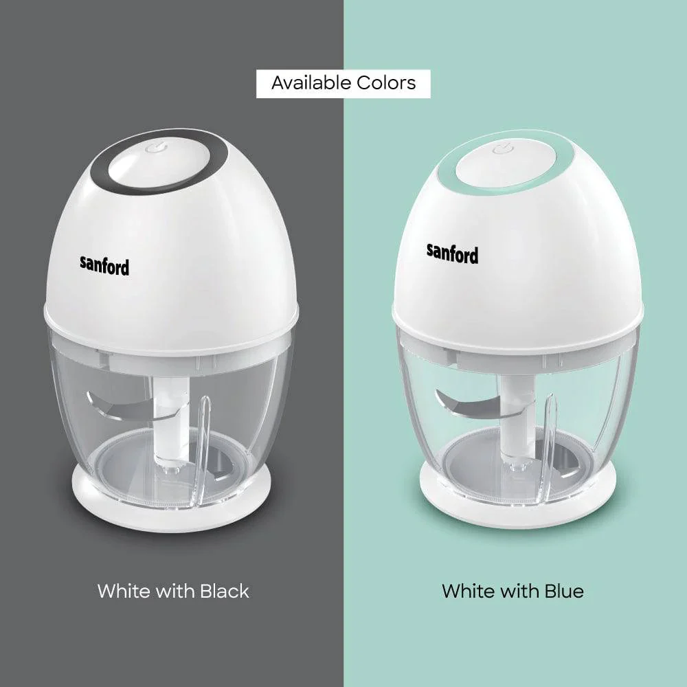 Sanford Rechargeable Food Chopper | 450ml Bowl | Type-C Charging | SS304 Stainless Steel Blades | 1200mAh Battery - Image 3