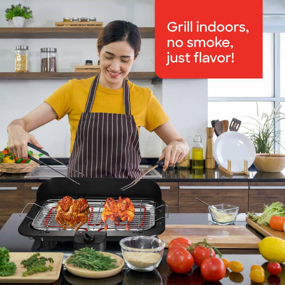 Sanford Smokeless Electric BBQ Grill | 2000W | Adjustable Temperature Control | Removable Parts | Indoor Use - Image 4