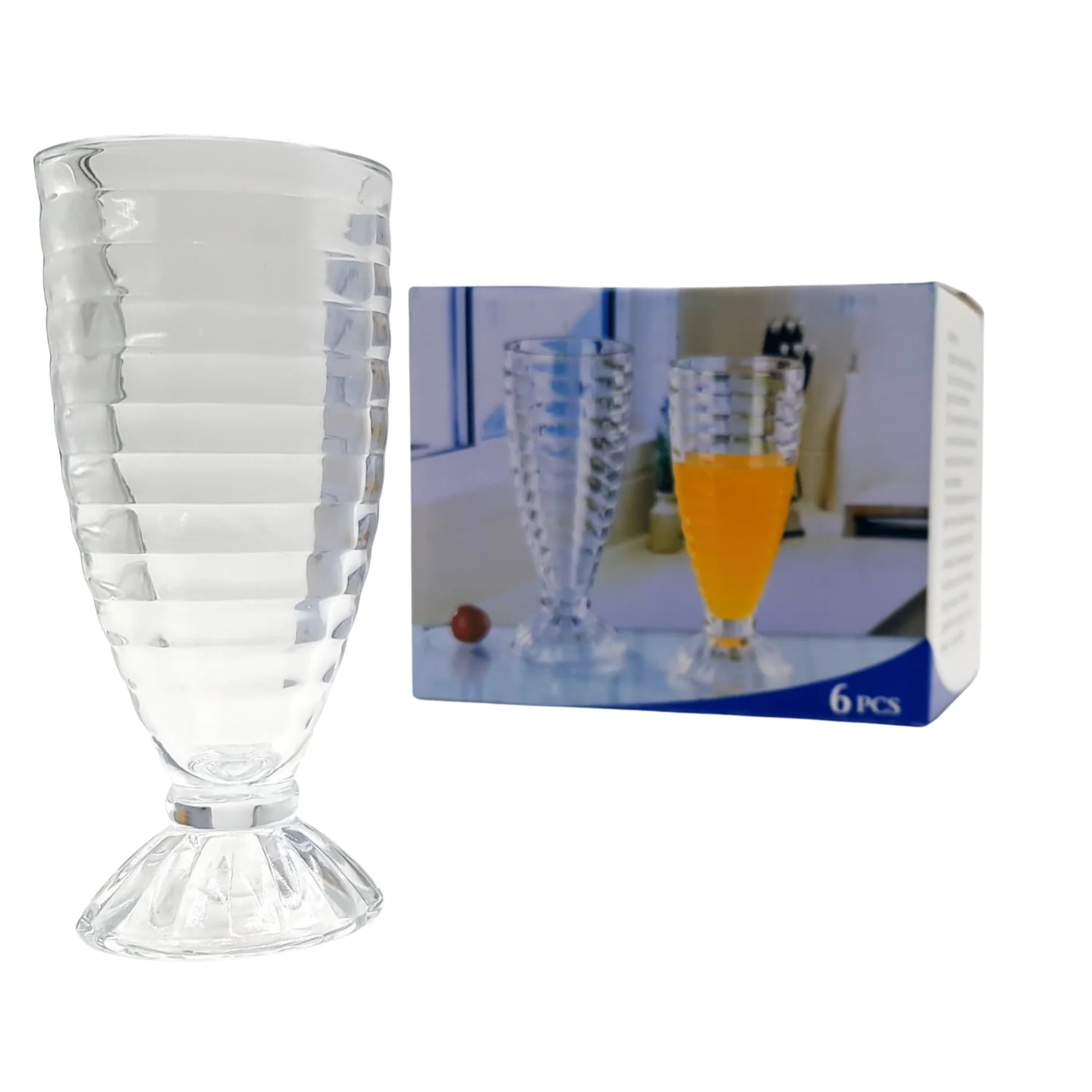 Screw Milkshake Glass 6pcs Set - Image 2