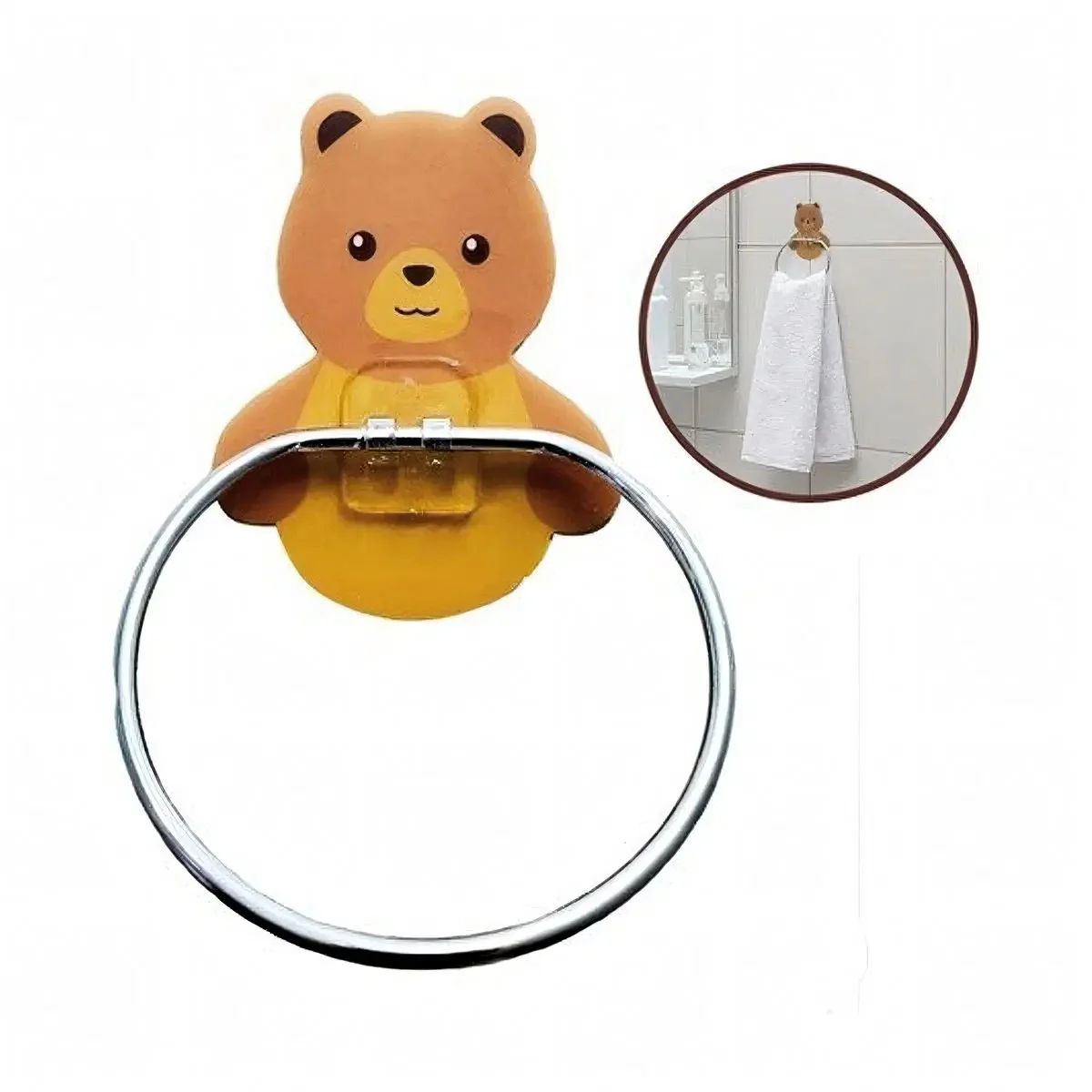 Self-Adhesive Free Punching Wall Mounted Stainless Steel animal Towel hook - Image 2