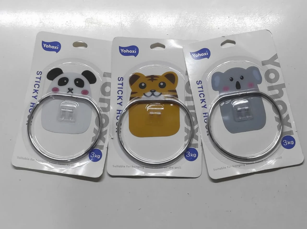 Self-Adhesive Free Punching Wall Mounted Stainless Steel animal Towel hook - Image 3