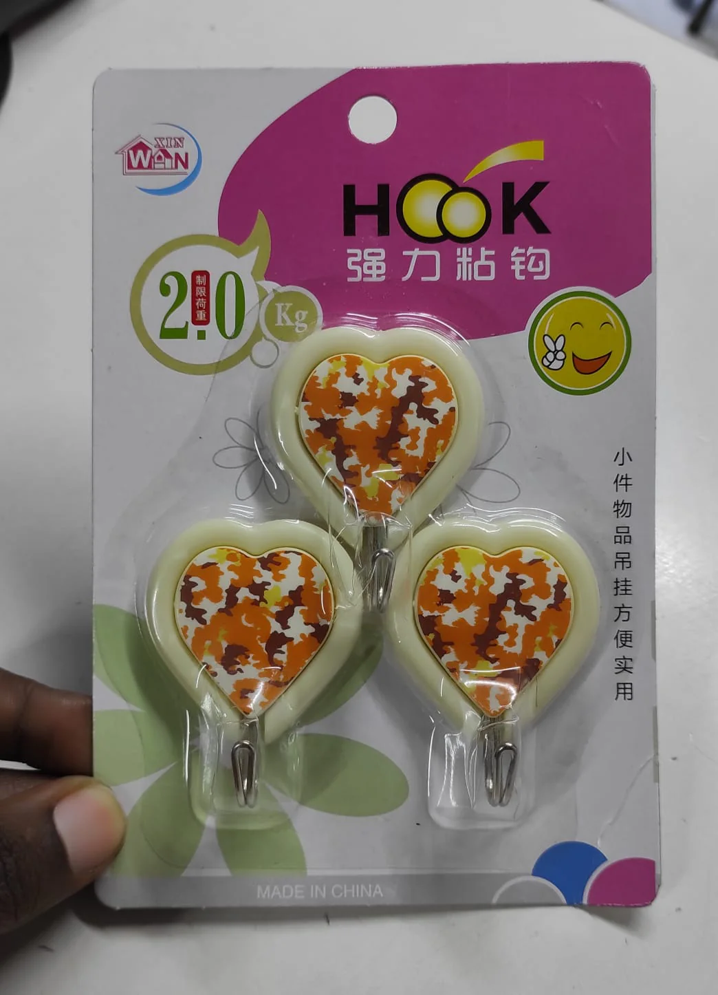 3pc set Self Adhesive Wall-Mounting Hooks - Image 3