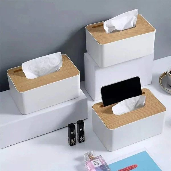 Serviette Holder with bamboo lid - Image 3