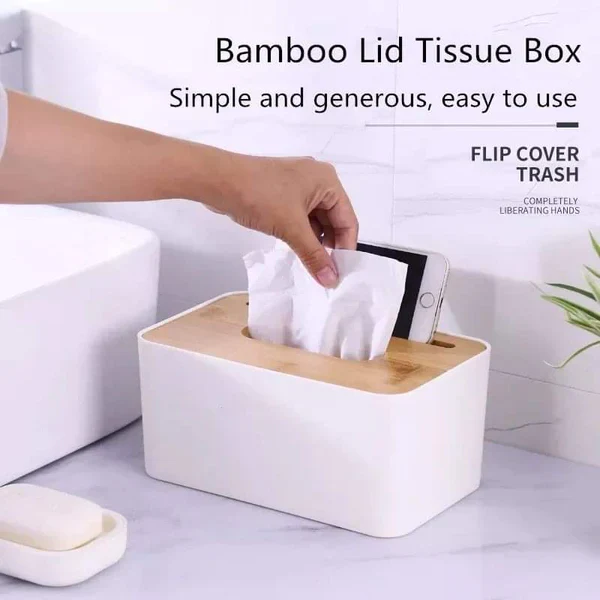 Serviette Holder with bamboo lid - Image 5