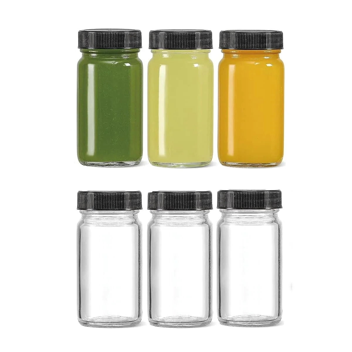 6pcs Ginger Shot Bottles Glass Juice Shot Gingershots Bottles with Caps for Wellness Shot - Image 4