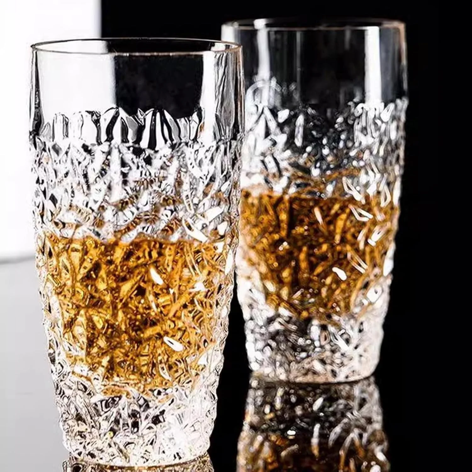 Set of 6 Luxury Highball Glasses – 12oz Cut-Glass Water & Cocktail Drinking Cups - Image 5