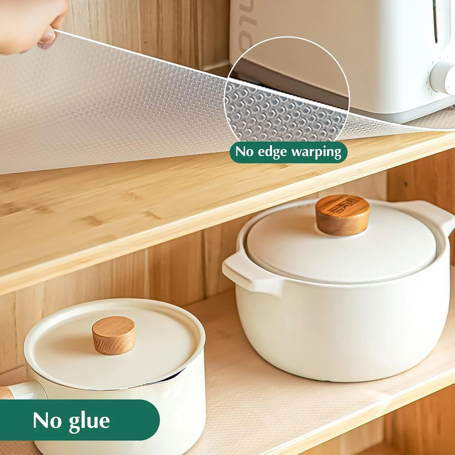 Shelf Liner for Kitchen Drawer Liner Cabinet Liner Non-Adhesive Reusable Easy to Clean 45*150cm - Image 3
