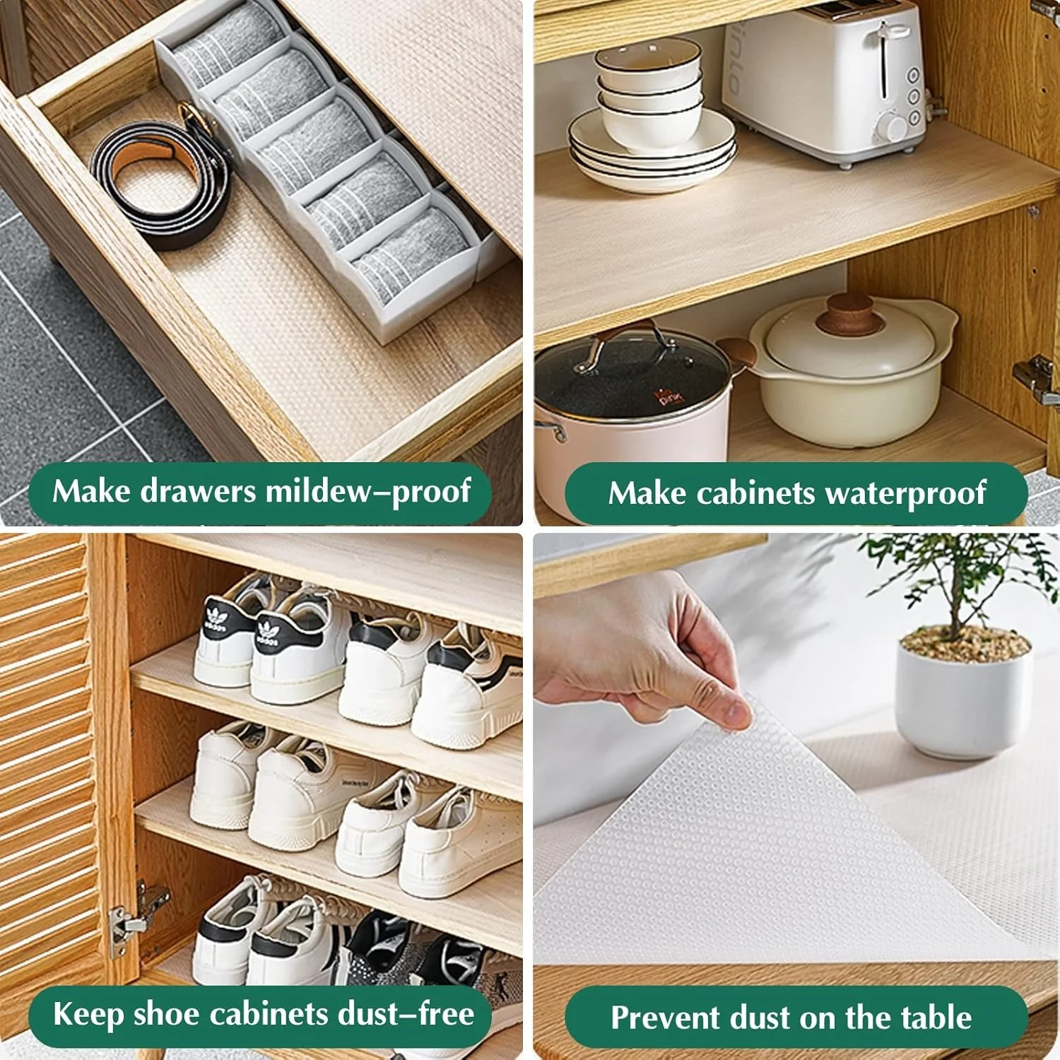 Shelf Liner for Kitchen Drawer Liner Cabinet Liner Non-Adhesive Reusable Easy to Clean 45*150cm - Image 7
